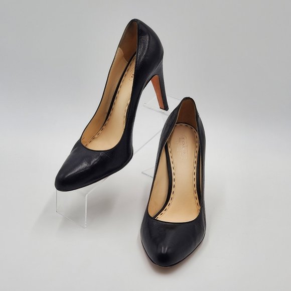 Coach Black Leather Heels - Picture 5 of 16